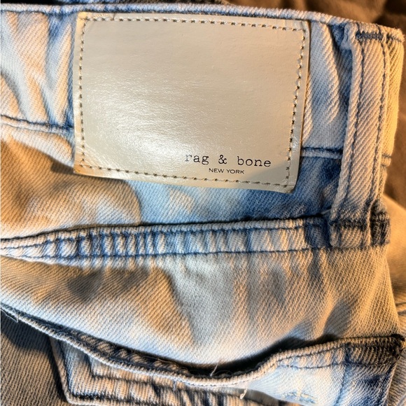 Rag & Bone Logan Wide Leg in Tie Dye Indigo Water Colour in Sz 25 - Picture 5 of 8